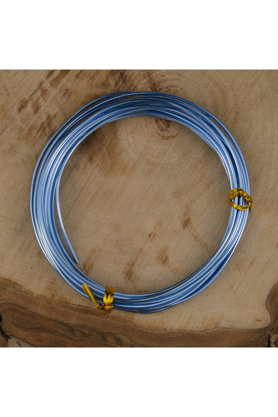 Prestij Boncuk Bakarna žica obložena emajlom plave boje 1,5 mm za nakit, krun...