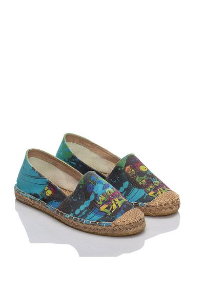 Streetfly Espadrille cu talpă din răchită realizată manual