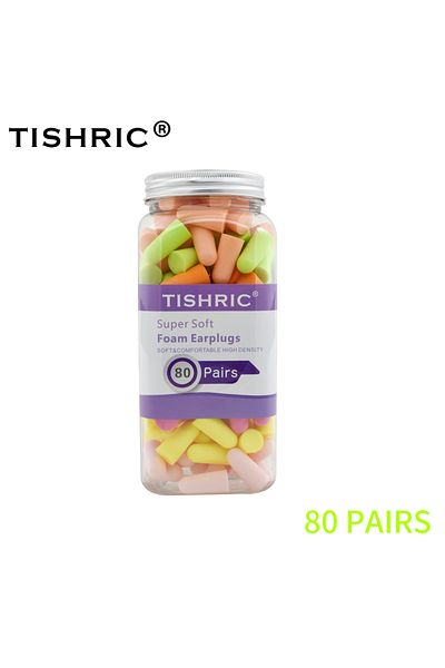 Choice 160Pcs TISHRIC Earplugs Soft Sponge Ear Plugs Noise Reduction Sleeping Earplug Travel Noise Reducti