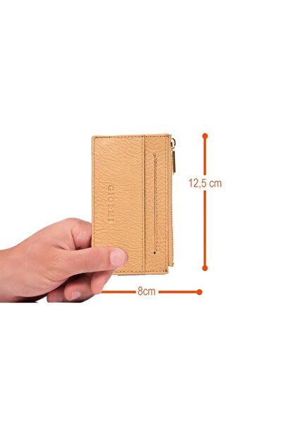 gio&mi Ανδρικό πορτοφόλι Davin από γνήσιο δέρμα με θήκη για κέρματα και φερμουάρ