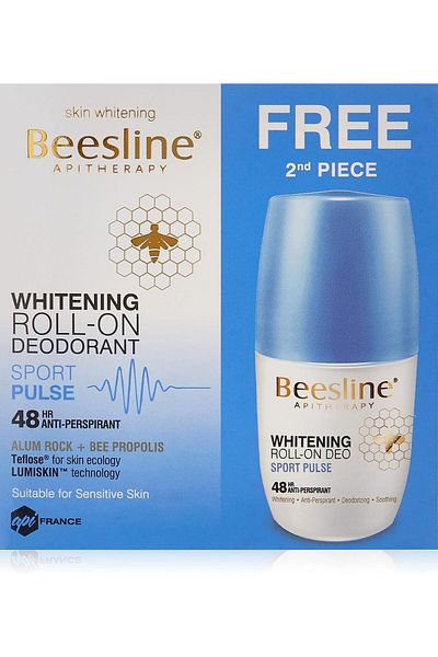 Beesline مزيل عرق رول مبيض سبورت بالس 2 × 50 مل 1 + 1 مجانًا