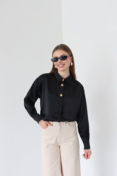 Fashionbox cămașă clasică cu plăcuță ascunsă din țesătură din satin