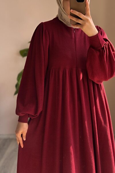 ANDE Asya Robalı Elbise- Bordo