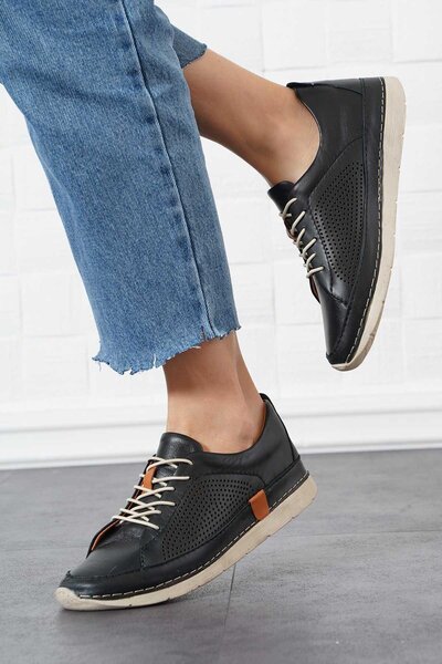 Moda Pie Hesta Yan Зімбальні жіночі черевики з натуральної шкіри, чорні