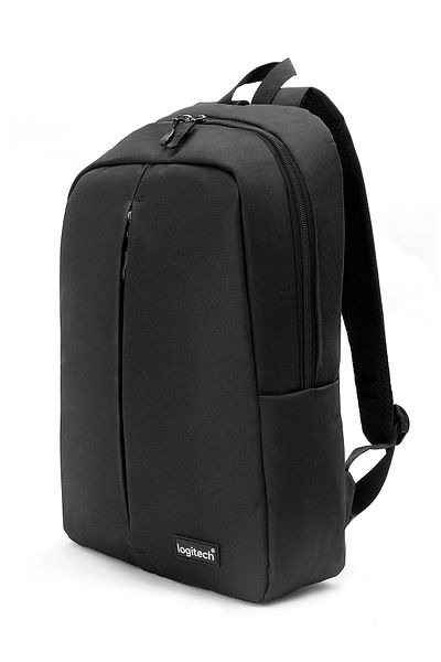 logitech Original 15.6" Inch Notebook Computer Fabric Daily Use School Unisex Black Laptop Backpack