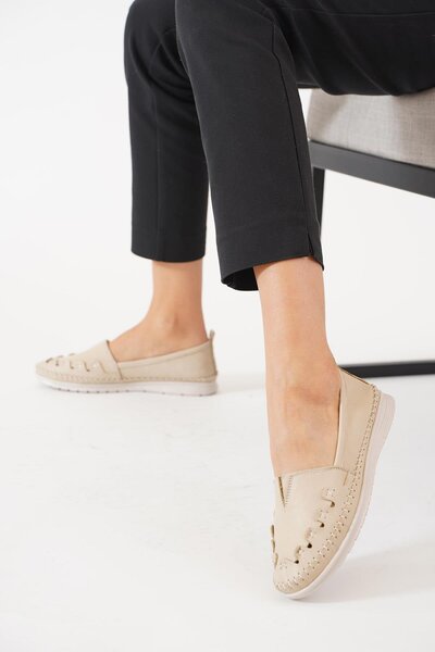 Moda Pie Laner Stitched Saddle Γνήσιο Δερμάτινο Γυναικεία Παπούτσια Δέρμα δέρ...