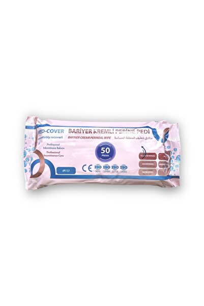 MED-COVER Bariyer Kremli Perine Bölgesi Temizleme Pedi/mendili 50'li - 1 Paket