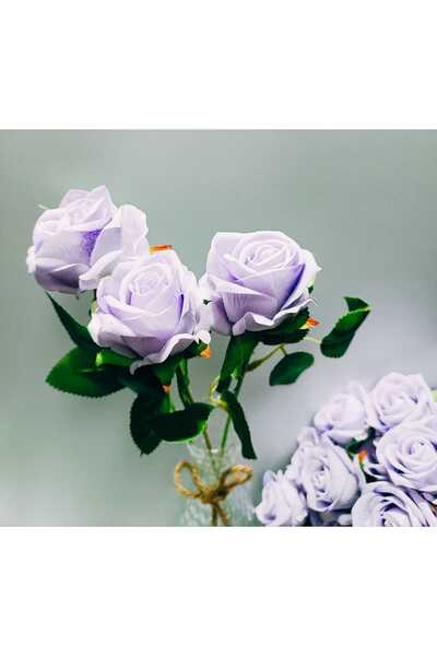 OSO HOME 1 bucată de trandafir unic din catifea artificială liliac 50 cm