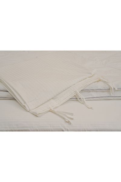 Gentelle 5-Star Hotel Quality Striped Duvet Cover – 250TC (White) - 170x245 cm - Single bed size