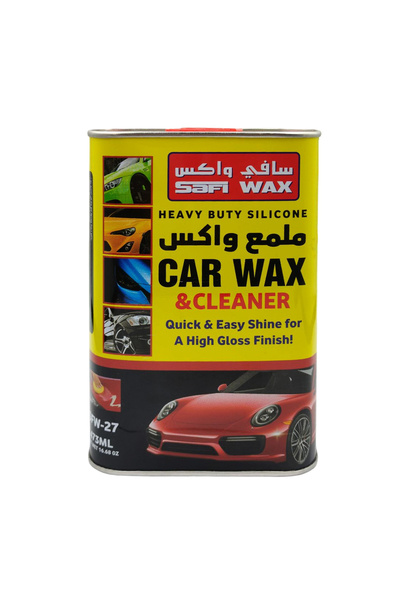SAFI WAX شمع ومنظف سيليكون عالي التحمل للسيارات - لمعان سريع للحصول على لمسة ...