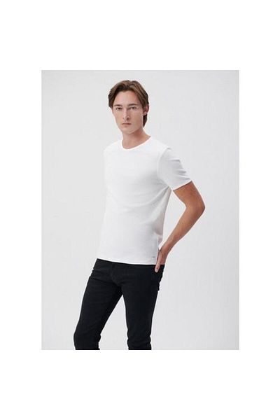 Mavi Ανδρικό λευκό μπλουζάκι M063747-620 Crew Neck