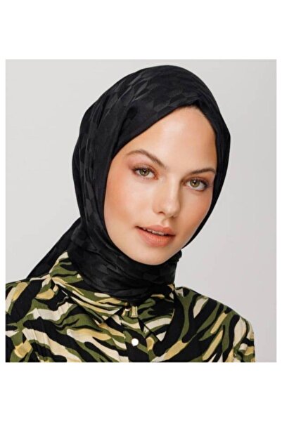 VALORSCARF Valor qoza desen ipek jakar şal siyah