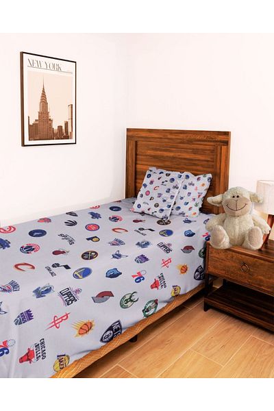 Generic Kids Basketball Fitted Sheet [ 1Bedsheet+ 1 Pillow case]