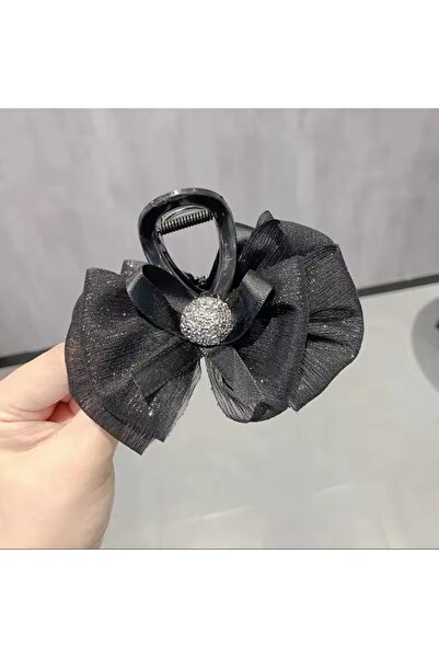 GÜLPEŞE Orta Boy Simli Kumaş Mandal Toka Tinsel-484