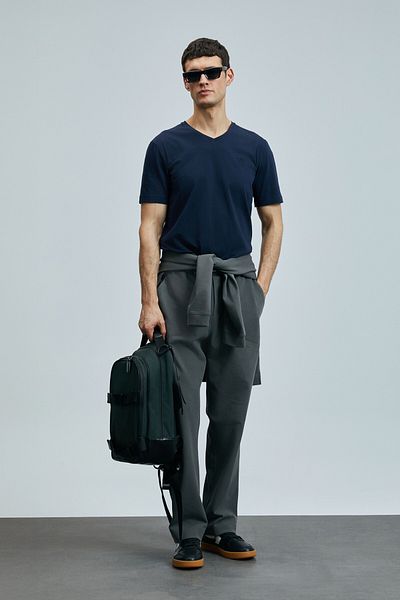 Lufian Μπλουζάκι Tuna Modern Graphic Navy Blue