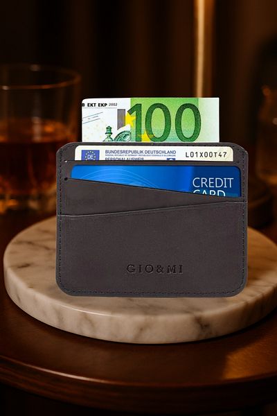 gio&mi Boris Genuine Leather Card Holder Black 2