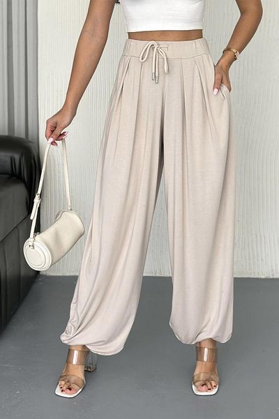 İstangül Butik Βαμβακερό παντελόνι με χαλαρή εφαρμογή Lycra