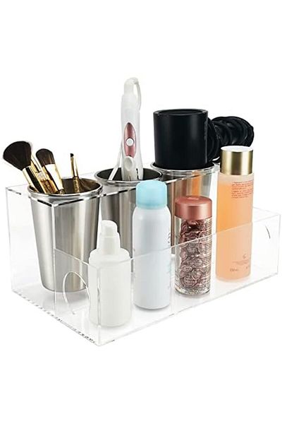 Generic Acrylic Hair Dryer Holder Blow Dryer Holder Bathroom Organizer For Curling Iron, Flat Iron, Blower
