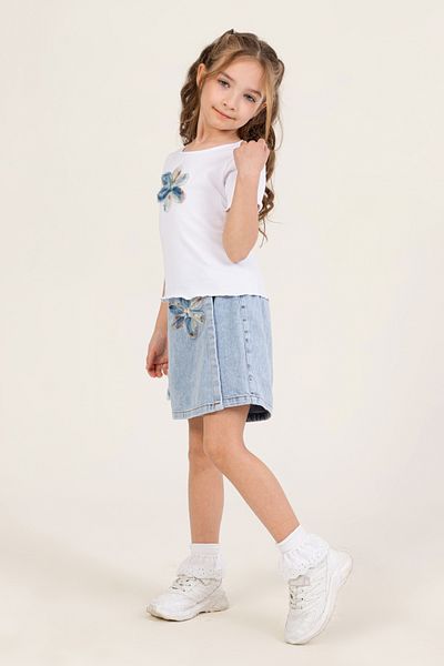 DMB BOYS & GIRLS 4-9 Years Old Floral Detailed T-Shirt Shorts Skirt Suit Daily Holiday Girl's Suit