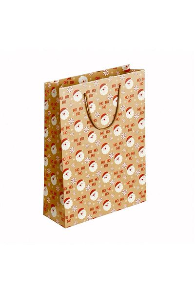 KESKİN COLOR Gift Kraft Cardboard Bag Ho-Ho-Ho (37*28*11 cm)