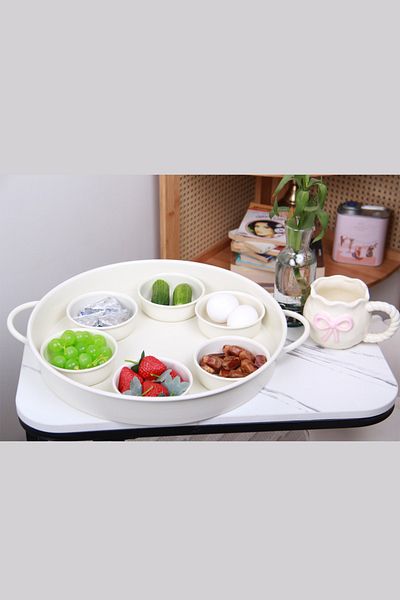 Generic Breakfast tray with lid and serving bowls