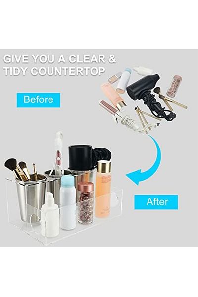 Generic Acrylic Hair Dryer Holder Blow Dryer Holder Bathroom Organizer For Curling Iron, Flat Iron, Blower