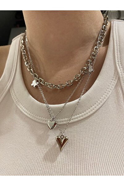 Fiamoss Kadın El Yapımı Tasarım Charm Kolye Seti