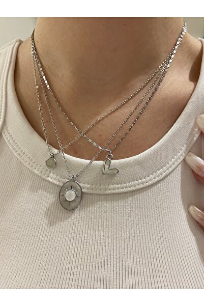 Fiamoss Kadın El Yapımı Tasarım Charm Kolye Seti