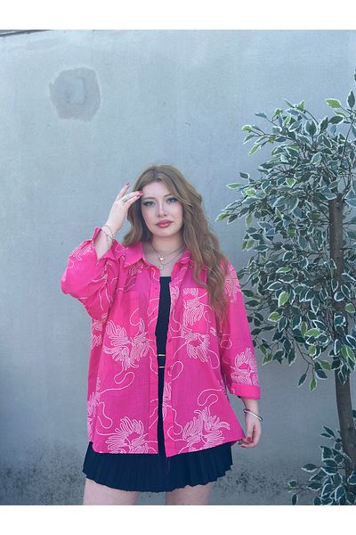 stcococix since 1990 Oversize Shirt Double Pocket Linen Fabric