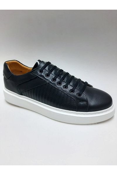 Luis Figo Lui̇s Fi̇go Genuine Leather Lace-Up Black Large Size (45-46 ...48) Men's Shoes