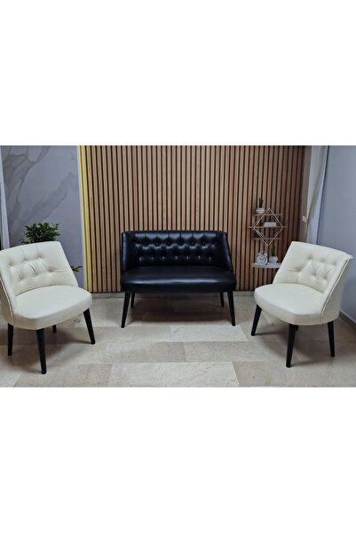 Azra Aksesuar Deri Çay Seti Koltuk Takımı - Bekleme Salonu - Cafe Mobilya - O...