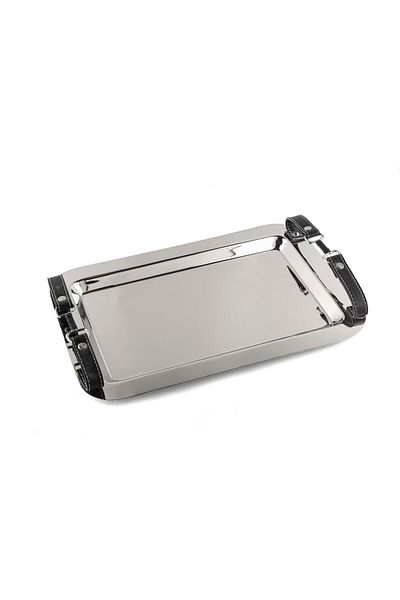 Mikasa Moor Leather Belted Tray 37x24x5cm