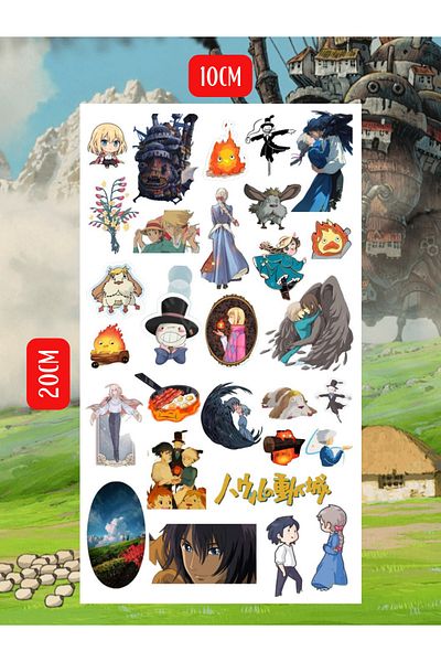 alışveriş kurdu Howl's Moving Castle Sticker / Walking Castle/ Ghibli Studio/ Scrapbook & Bullet Journal