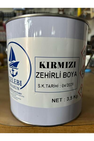 Spreycim ÇELEBİ MARİN SEZONLUK TEKNE ZEHİRLİ BOYASI KIRMIZI 3.5 KG