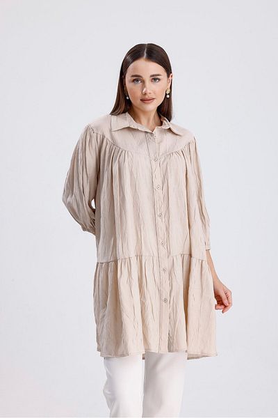 ikomteks Ruffled Skirt Shirt Tunic