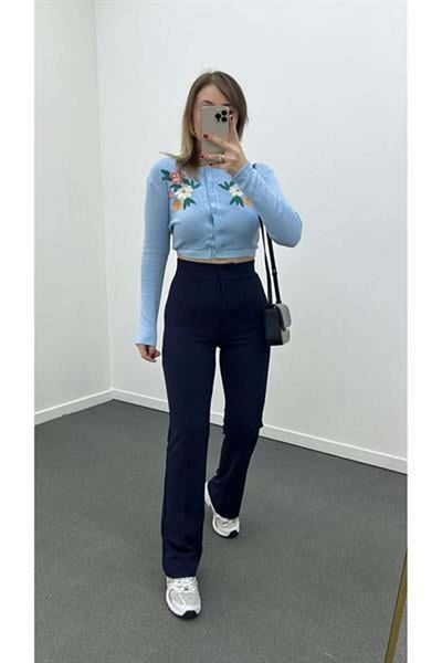 ribana Women's High Waist Recovery Spanish Leg Palazzo Trousers