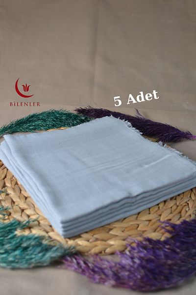 Bilenler Flamed Square Cotton Scarf 100x100cm (5 Pieces)