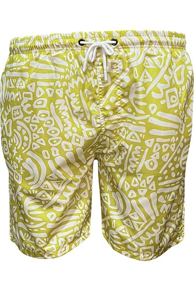 Lifeguard Plus Size Patterned Swim Shorts