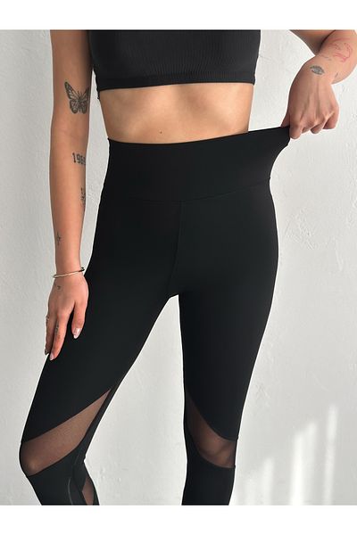 02Lady Fashion JAMBIE DETALIATE TUL CU TALIE ÎNALTĂ, FLEXIBIL, TESTURĂ