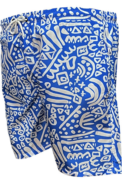 Lifeguard Büyük Beden Desenli Deniz Şortu