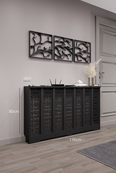 BAGAX Karatay Model, Siyah Renk,iç Ölçü 136 Cm Dış Ölçü 140 Cm Petek Kaplama, Dresuar