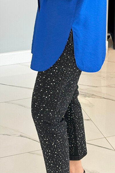 Missemramiss Taşlı Denim Pantolon 4810 Antrasit