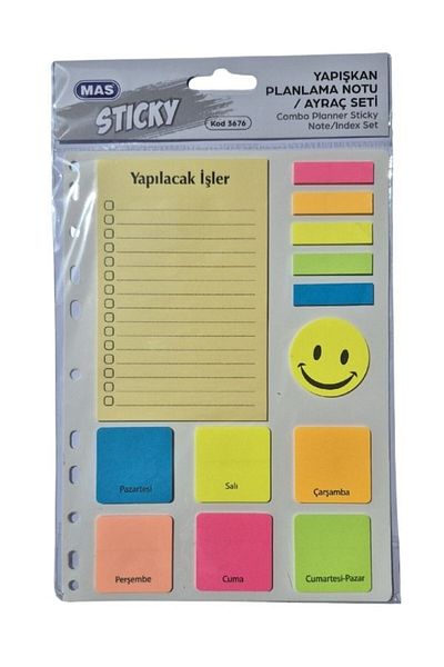 Mas Combo Adhesive Note Paper Marker Set
