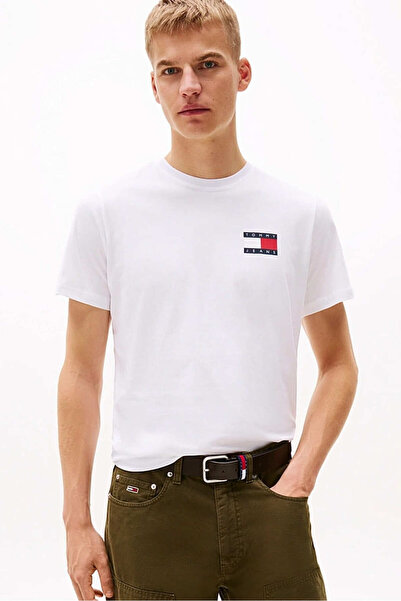 Tommy Hilfiger Ανδρικό μπλουζάκι Tjm Slim Badge - Λευκό