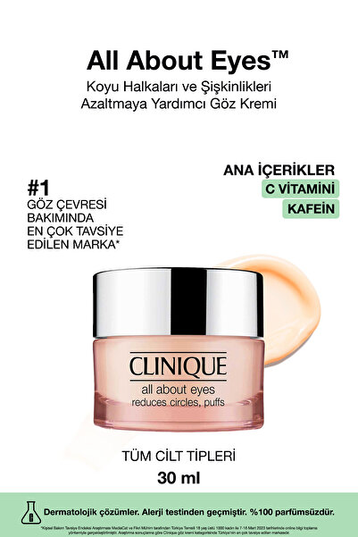 Clinique İnce Çizgi Görünümü Azaltıcı All About Eyes™ Cilt Yapısını Güçlendir...