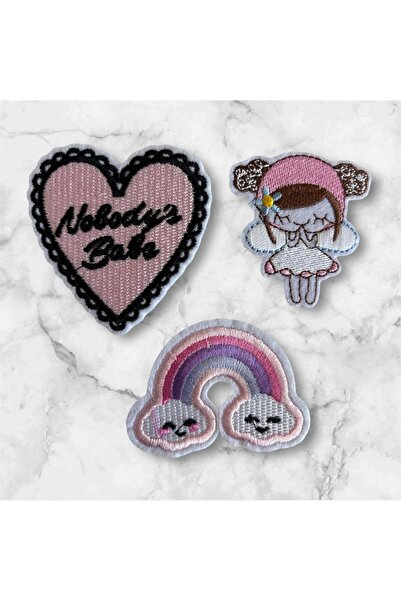 OZN AKSESUAR 3-dijelni peglanjivi zakrpe, zakrpe za šivanje, zakrpe, ukrasne ...