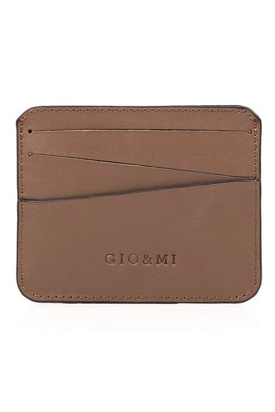 gio&mi Boris Genuine Leather Men's Brown (Casual Model) Card Holder Business Card Holder