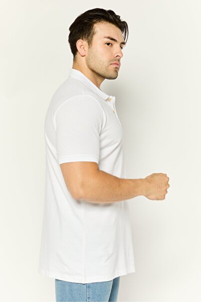 Riders by Lee Men Regular Fit Short Sleeve Plain Polo Shirt, White