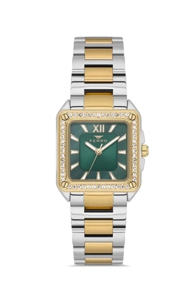 FERRO Sarı ve Gümüş Çelik Kordon Kadın Kol Saati FL21513A-D6