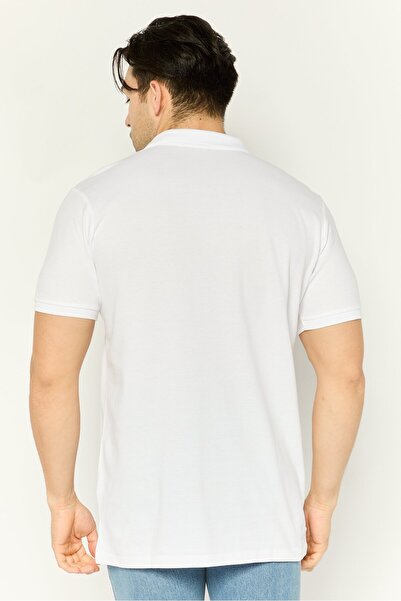 Riders by Lee Men Regular Fit Short Sleeve Plain Polo Shirt, White